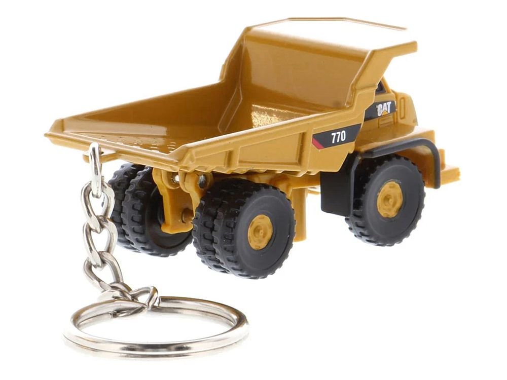 CAT Caterpillar 770 Off-Highway Truck Keychain Yellow Diecast Model by Diecast Masters view 2