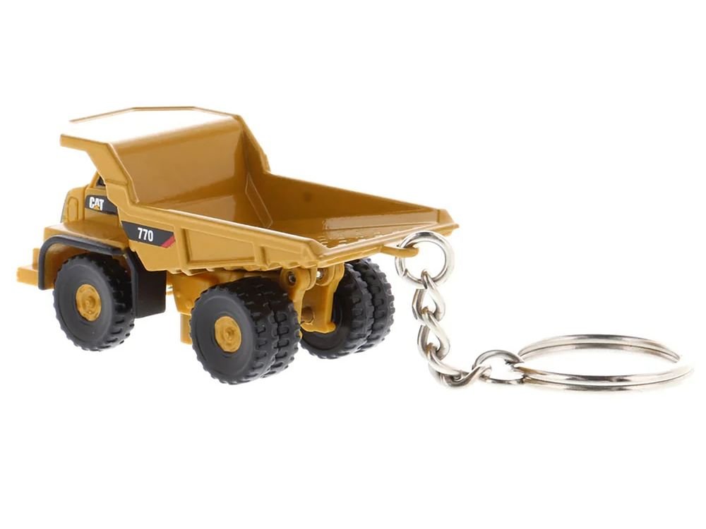 CAT Caterpillar 770 Off-Highway Truck Keychain Yellow Diecast Model by Diecast Masters view 3