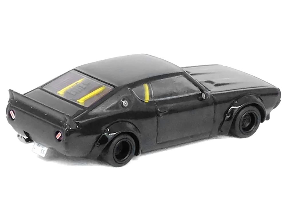 Nissan Skyline 2000 GT-R (KPGC110) RHD (Right Hand Drive) "LB-Works" Black 1/64 Diecast Model Car by Inno Models view 2