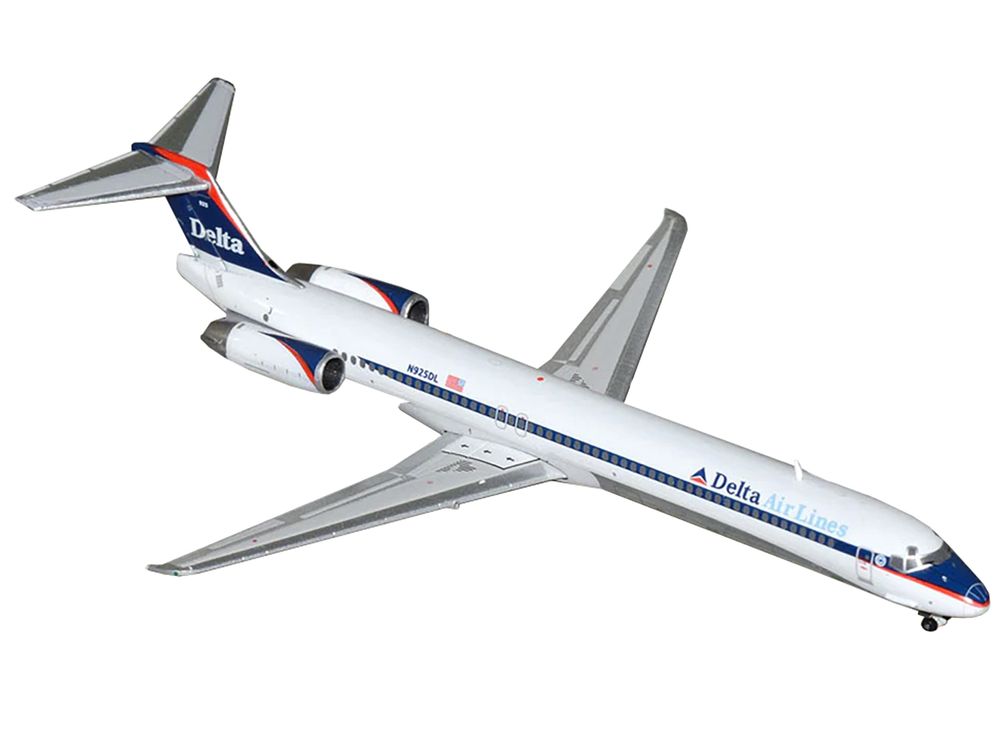 McDonnell Douglas MD-88 Commercial Aircraft "Delta Air Lines" (N925DL) White with Blue and Red Graphics 1/400 Diecast Model Airplane by GeminiJets view 2