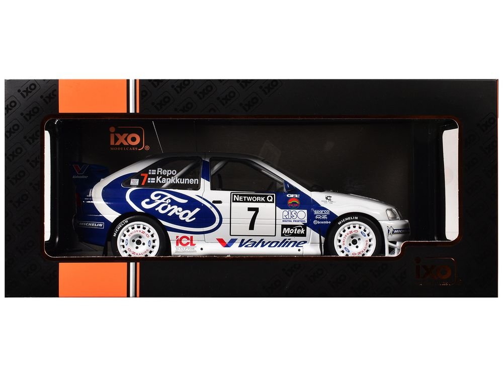 Ford Escort WRC #7 Juha Kankkunen - Juha Repo 2nd Place "RAC Rally" (1998) 1/18 Diecast Model Car by IXO Models view 3