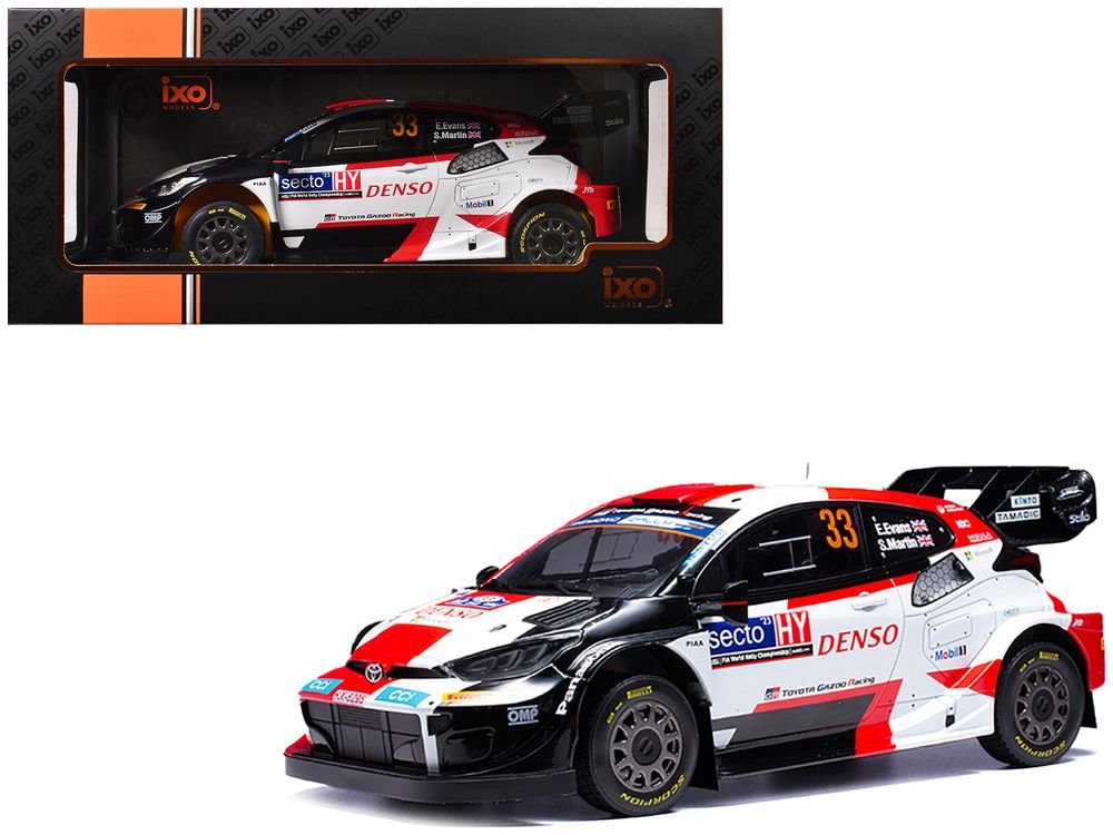 Toyota GR Yaris Rally1 Hybrid #33 Elfyn Evans - Scott Martin Winner "Rally Finland" (2023) 1/18 Diecast Model Car by IXO Models