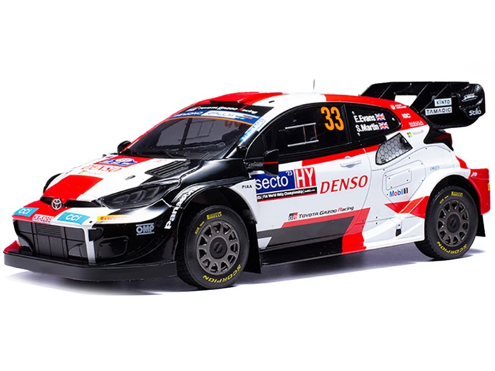 Toyota GR Yaris Rally1 Hybrid #33 Elfyn Evans - Scott Martin Winner "Rally Finland" (2023) 1/18 Diecast Model Car by IXO Models view 2