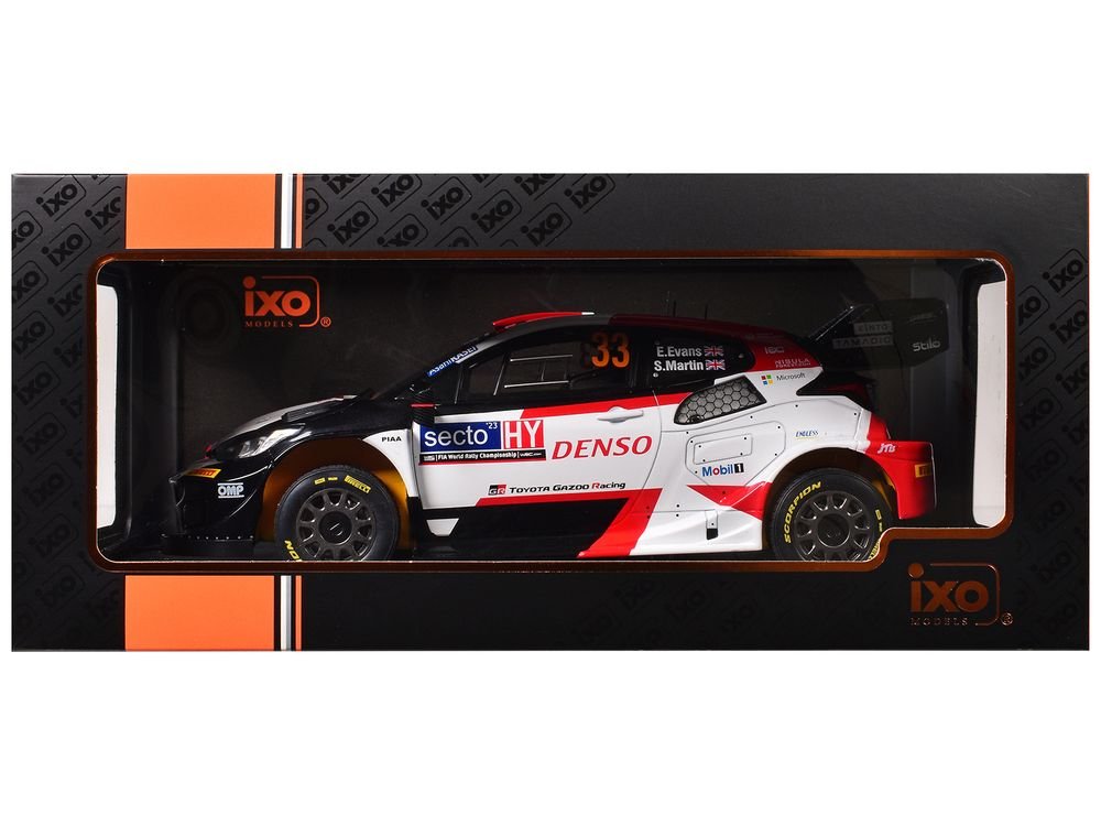Toyota GR Yaris Rally1 Hybrid #33 Elfyn Evans - Scott Martin Winner "Rally Finland" (2023) 1/18 Diecast Model Car by IXO Models view 3