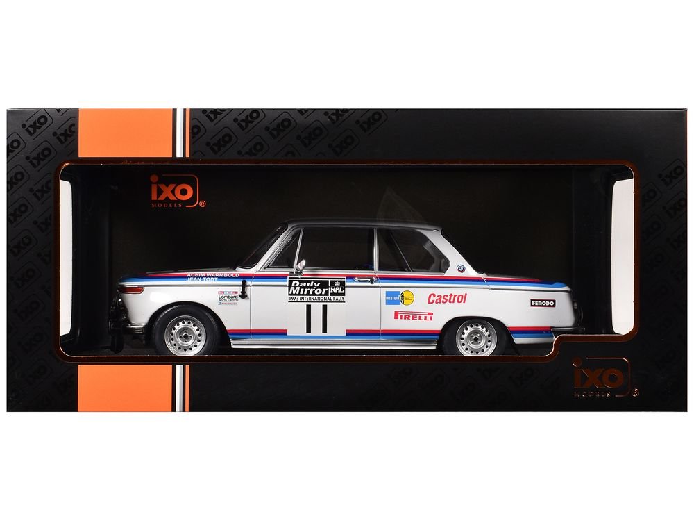 BMW 2002 #11 Achim Warmbold - Jean Todt "RAC Rally" (1973) 1/18 Diecast Model Car by IXO Models view 3