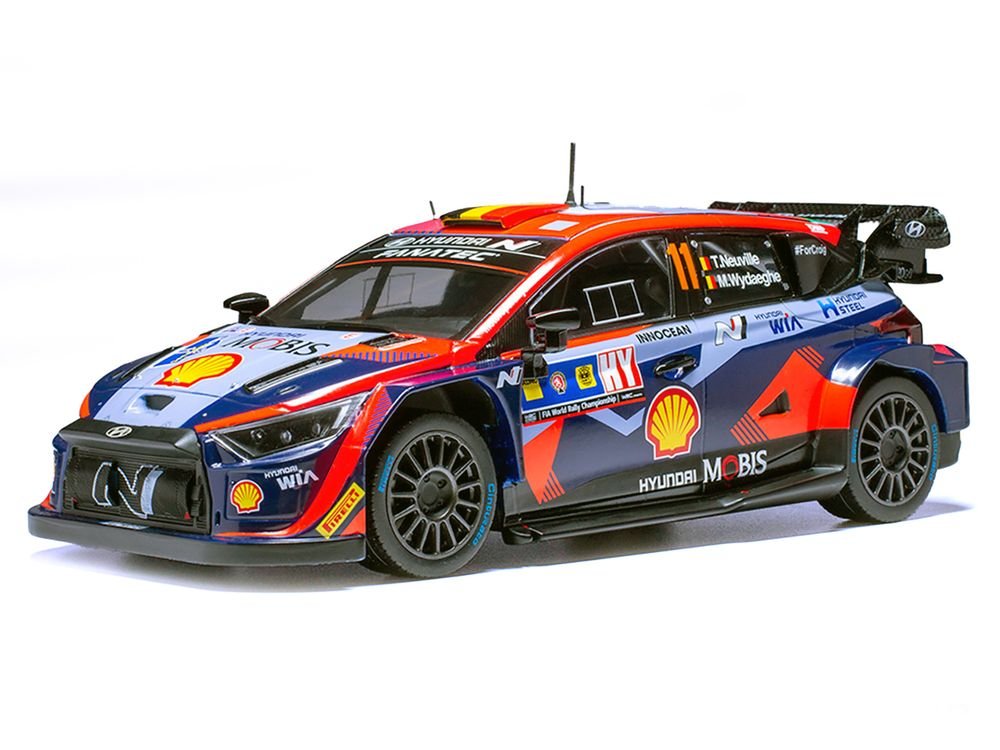 Hyundai i20 N Rally1 #11 Thierry Neuville - Martijn Wydaeghe Winner "Central European Rally" (2023) 1/18 Diecast Model Car by IXO Models view 2
