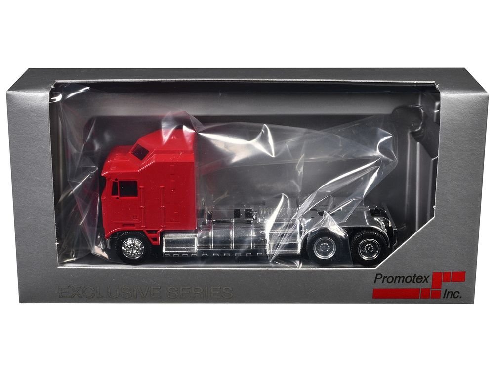 Kenworth K100 with 5-Bar Grill and XXL Chassis Red 1/87 (HO) Plastic Model by Promotex view 3