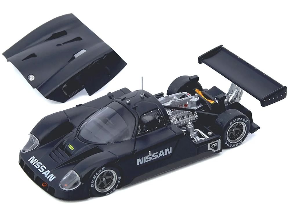 Nissan R89C Matt Black "Le Mans Shakedown Test at Paul Ricard 1988" 1/64 Diecast Model Car by Inno Models view 2