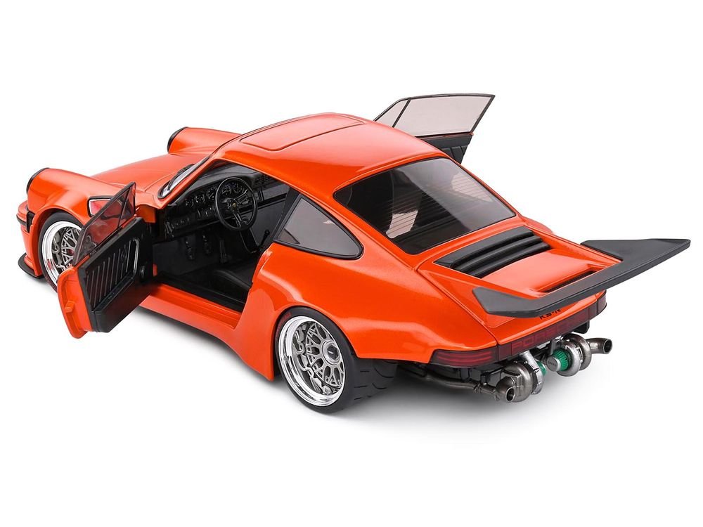 2022 Porsche 911 KS-R Orange Metallic 1/18 Diecast Model Car by Solido view 2