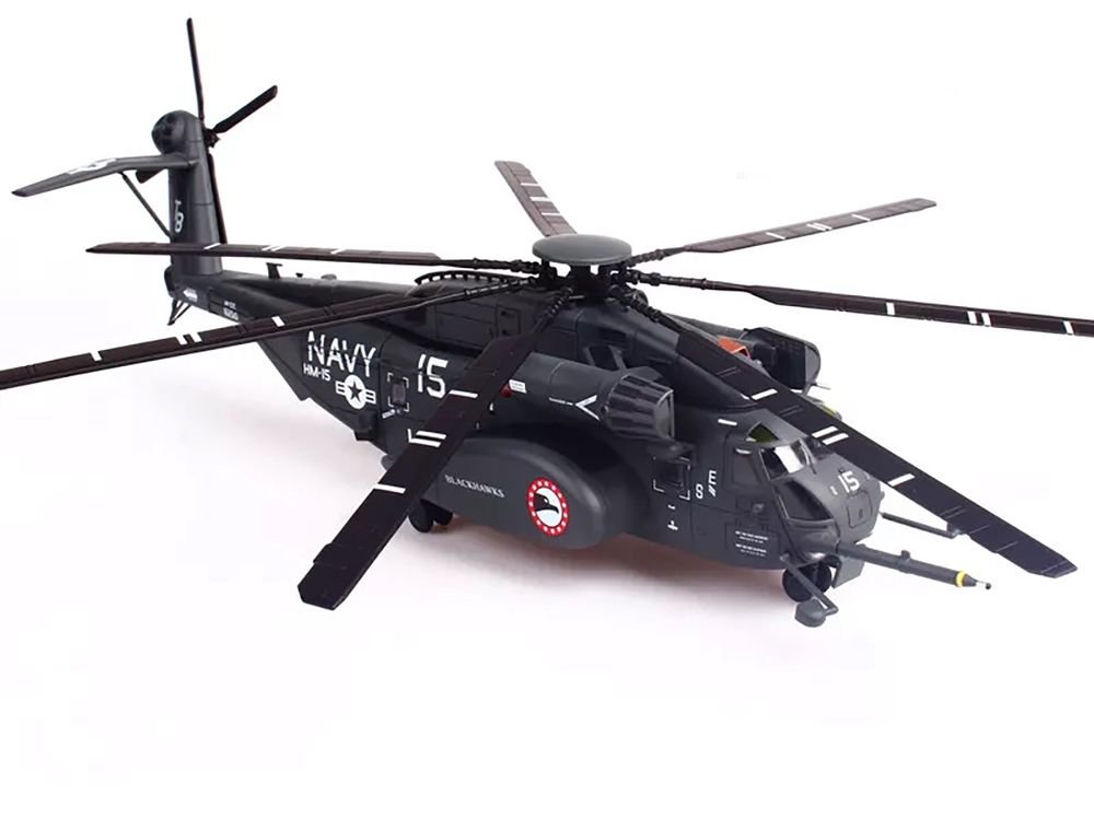Sikorsky MH-53E Sea Dragon Helicopter "United States Navy Blackhawks Tail Number 15" Dark Gray 1/72 Diecast Model by Panzerkampf view 3