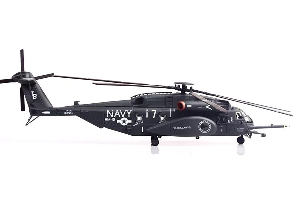 Sikorsky MH-53E Sea Dragon Helicopter "United States Navy Blackhawks Tail Number 17" Dark Gray 1/72 Diecast Model by Panzerkampf view 2