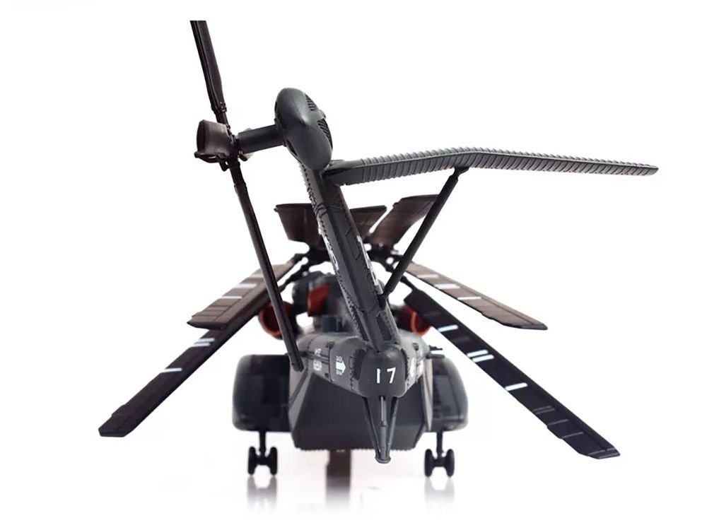 Sikorsky MH-53E Sea Dragon Helicopter "United States Navy Blackhawks Tail Number 17" Dark Gray 1/72 Diecast Model by Panzerkampf view 5
