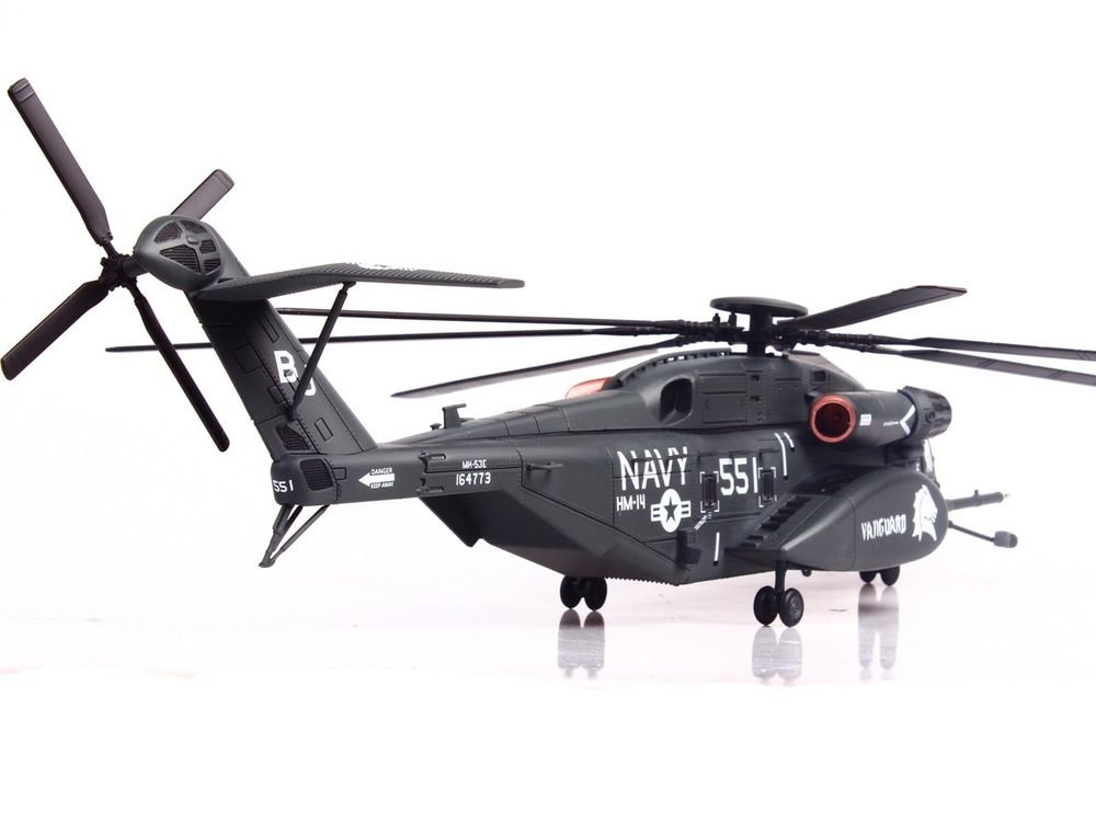 Sikorsky MH-53E Sea Dragon Helicopter "United States Navy Vanguard Tail Number 551" Dark Gray 1/72 Diecast Model by Panzerkampf view 3