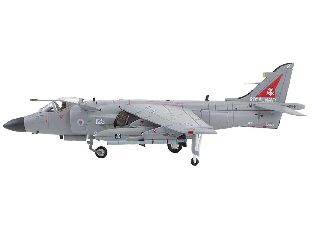 British Aerospace Sea Harrier FA.2 Aircraft with Sea Eagle Missiles "ZH804 Fairford" (2002) British Royal Navy "Air Power Series" 1/72 Diecast Model by Hobby Master view 2