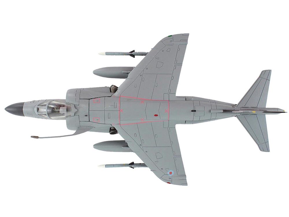 British Aerospace Sea Harrier FA.2 Aircraft with Sea Eagle Missiles "ZH804 Fairford" (2002) British Royal Navy "Air Power Series" 1/72 Diecast Model by Hobby Master view 3