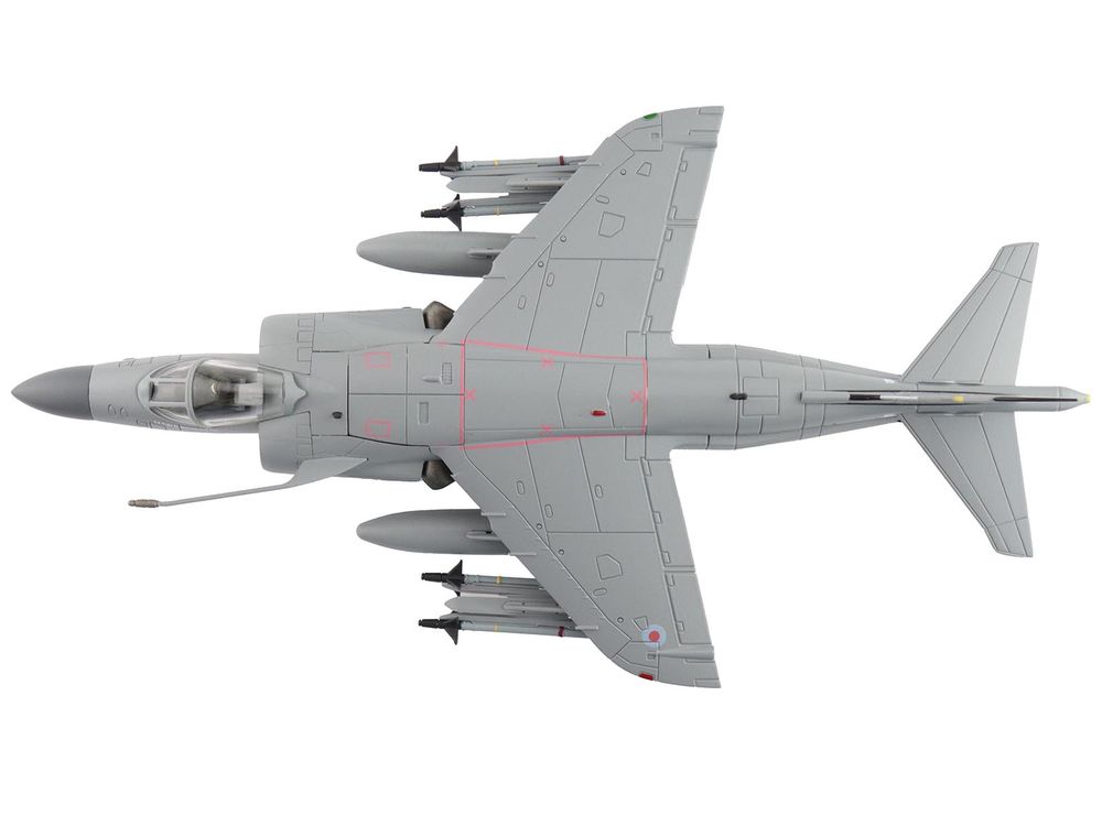 British Aerospace Sea Harrier FA.2 Aircraft with Sea Eagle Missiles "ZH796" (2018) British Royal Navy "Air Power Series" 1/72 Diecast Model by Hobby Master view 3