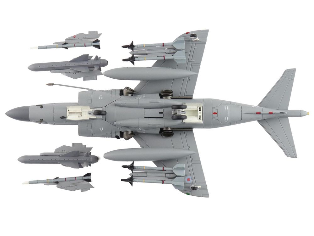 British Aerospace Sea Harrier FA.2 Aircraft with Sea Eagle Missiles "ZH796" (2018) British Royal Navy "Air Power Series" 1/72 Diecast Model by Hobby Master view 4