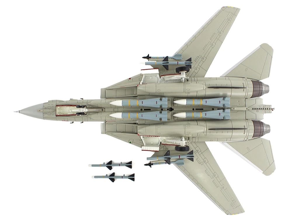 Grumman F-14A Tomcat Fighter Aircraft "Bandit Rogue Nation" United States Navy "Air Power Series" 1/72 Diecast Model by Hobby Master view 4