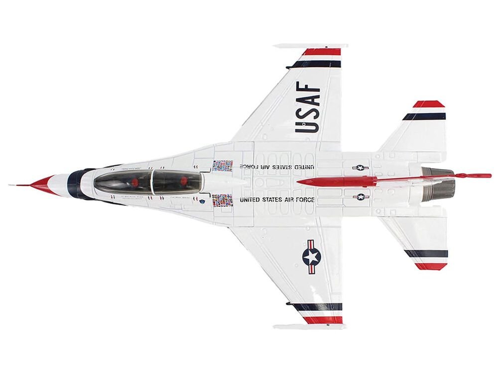 Lockheed F-16D Fighting Falcon Fighter Aircraft "No.7 Thunderbirds Nellis Air Force Base" (2017) United States Air Force "Air Power Series" 1/72 Diecast Model by Hobby Master view 3