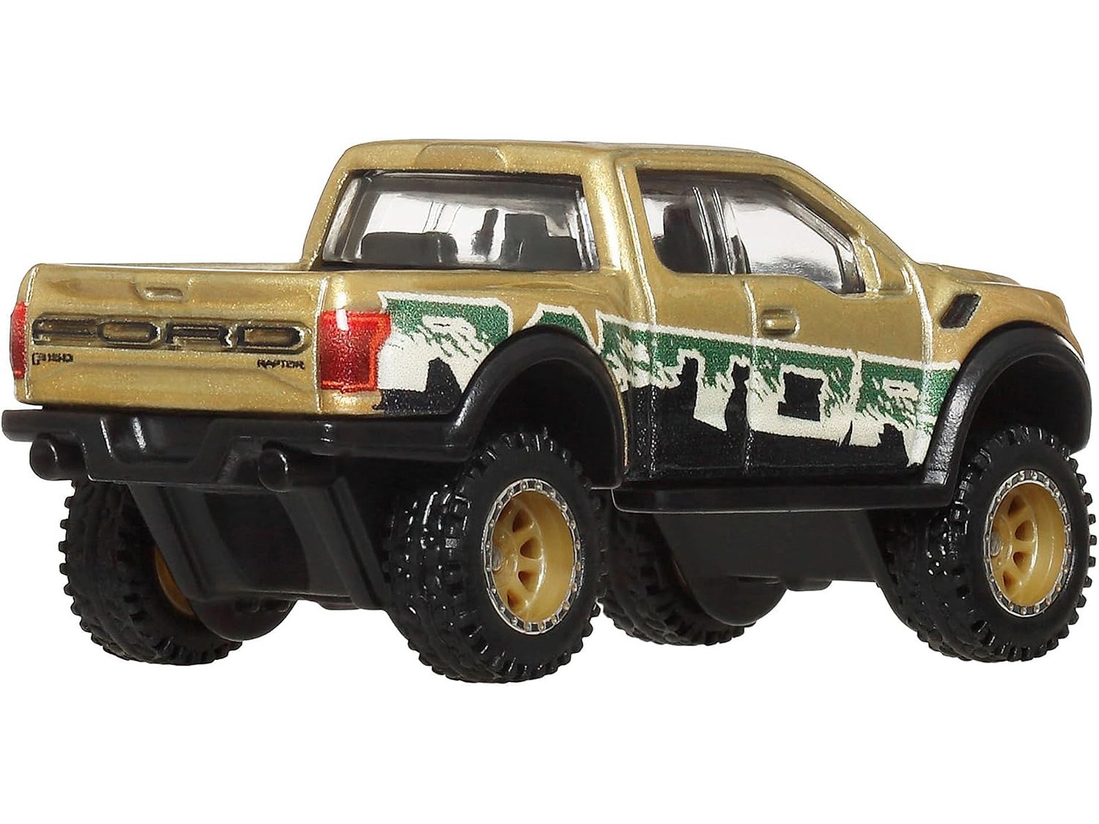 2017 Ford F-150 Raptor Pickup Truck Gold Metallic with Graphics "HW Off Road" Series Diecast Model Car by Hot Wheels view 3