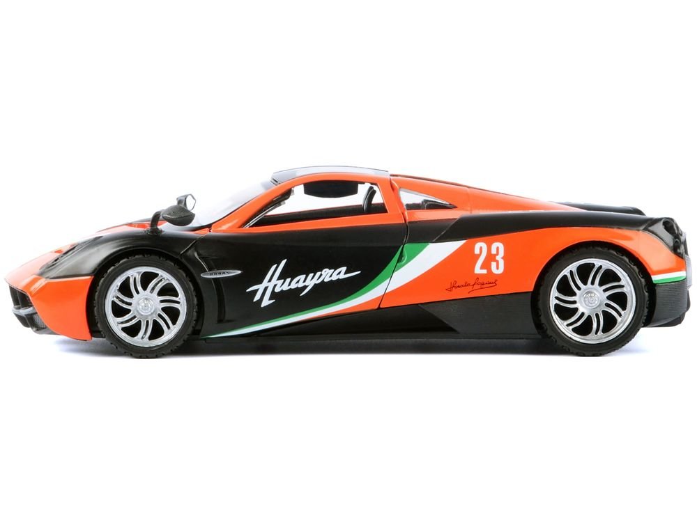 Pagani Huayra #23 Orange and Black with Stripes "GT Racing" Series 1/24 Diecast Model Car by Motormax view 2