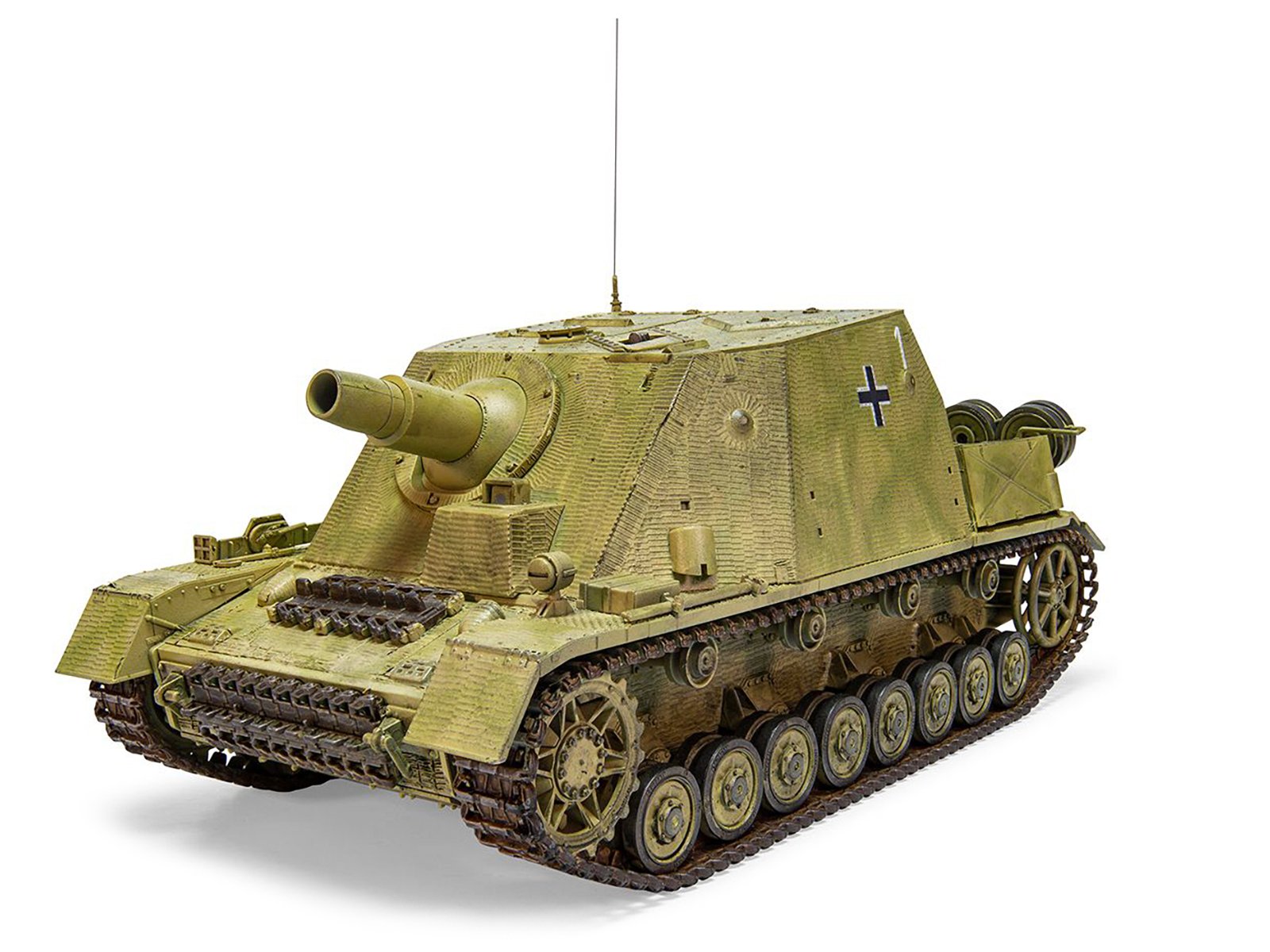 Level 3 Model Kit Sturmpanzer IV Brummbar "Mid Version" Tank with 2 Scheme Options 1/35 Plastic Model Kit by Airfix view 5
