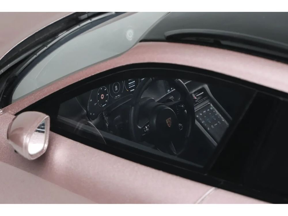 2022 Porsche Taycan Turbo S Cross Turismo Pink Metallic 1/18 Model Car by GT Spirit view 3