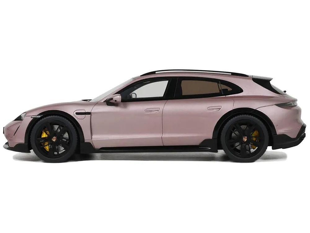 2022 Porsche Taycan Turbo S Cross Turismo Pink Metallic 1/18 Model Car by GT Spirit view 4