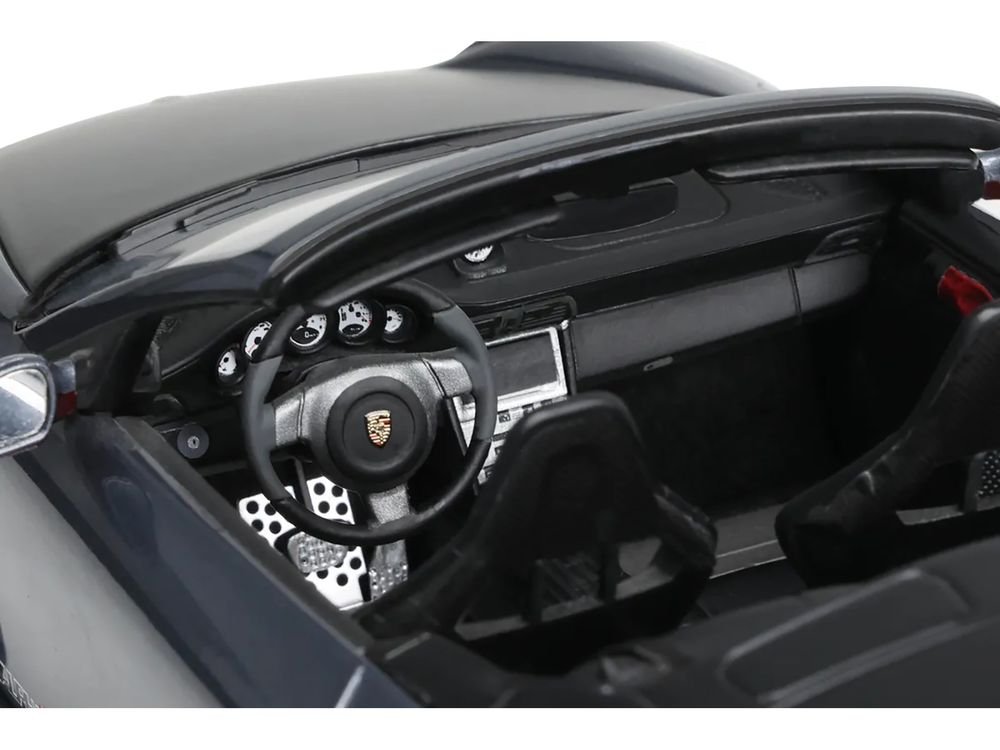 Porsche 911 LB-Works Alpha 9 Gray with Black Hood 1/18 Model Car by GT Spirit view 2