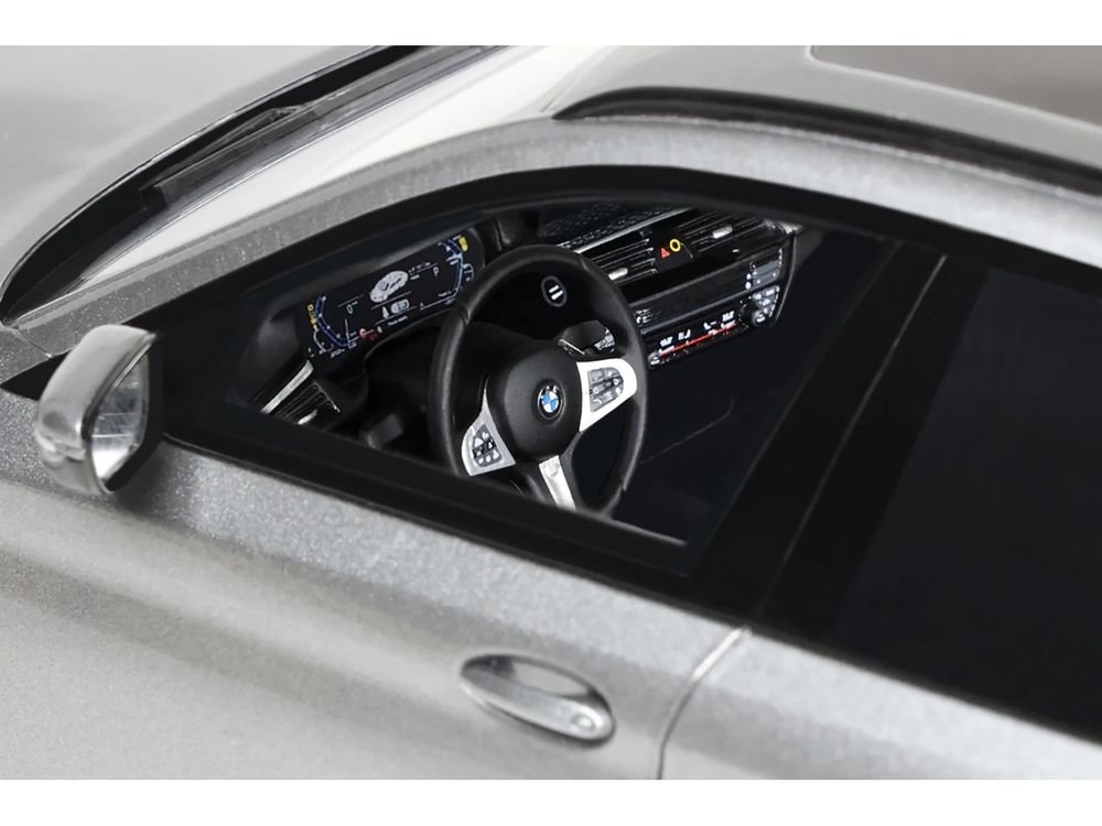 2023 BMW 530E XDrive M Silver Metallic 1/18 Model Car by GT Spirit view 2