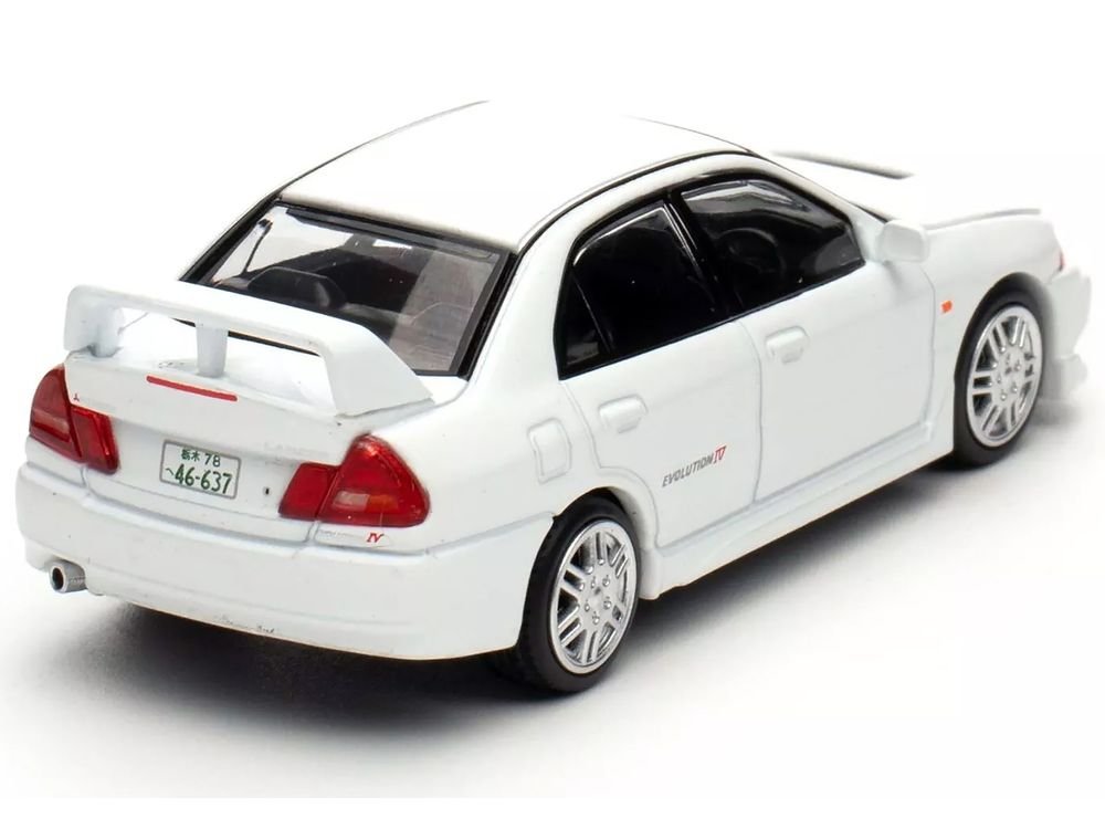 Mitsubishi Lancer Evolution IV RHD (Right Hand Drive) White "Indonesia Diecast Expo 2024 Exclusive" 1/64 Diecast Model Car by Pop Race view 4