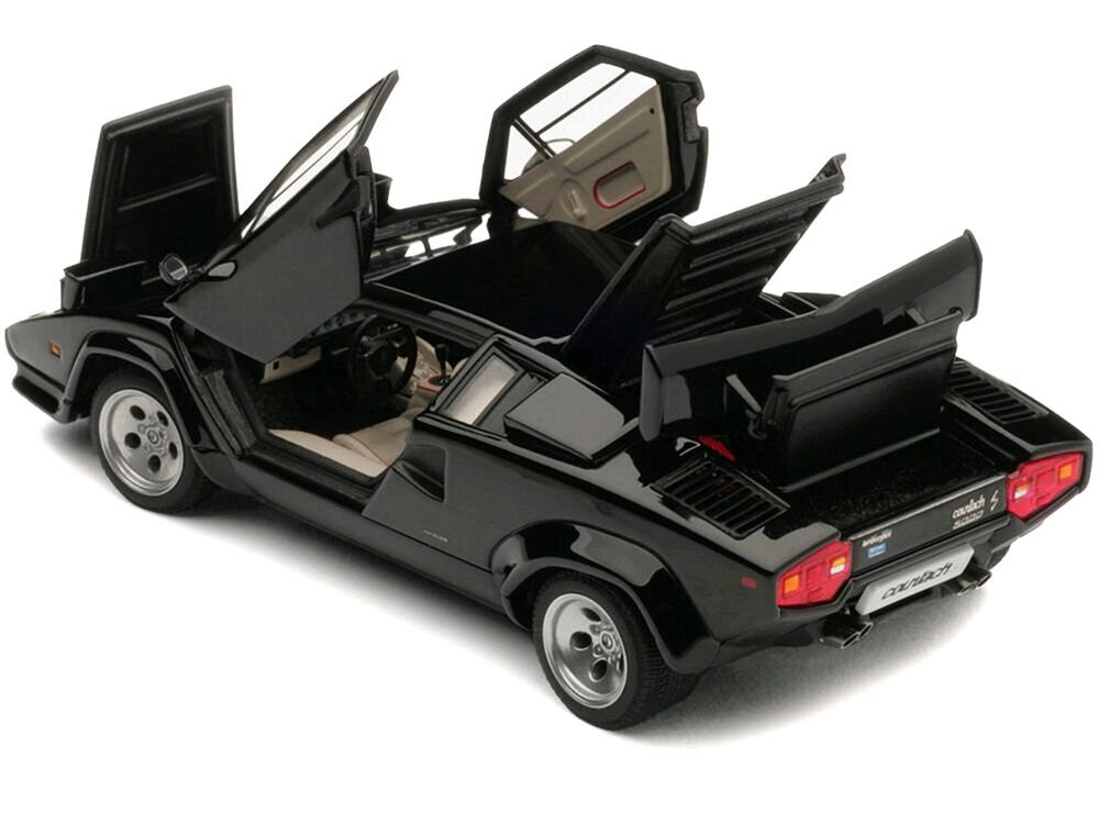 Lamborghini Countach 5000S Black 1/43 Diecast Model Car by Autoart view 2