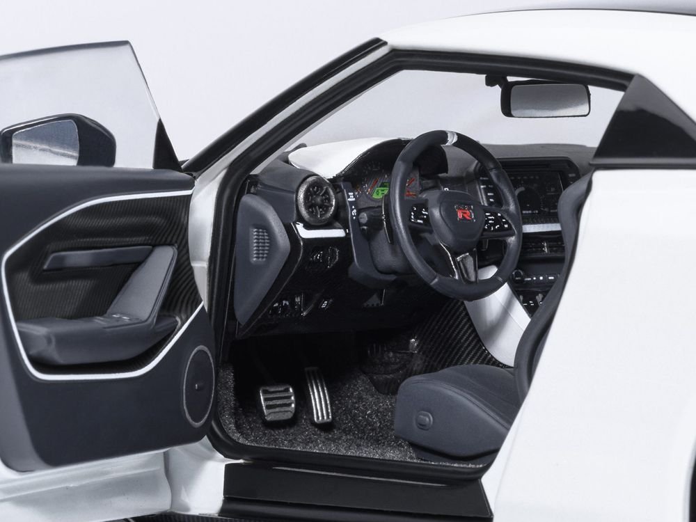 Nissan GT-R50 By ItalDesign Black and White Metallic 1/18 Model Car by Autoart view 3