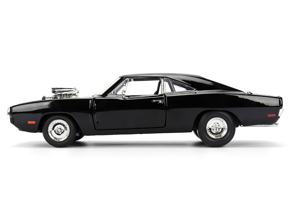 Dom's 1970 Dodge Charger R/T Black "F9" (2021) Movie "Fast & Furious" Series 1/24 Diecast Model Car by Jada view 3