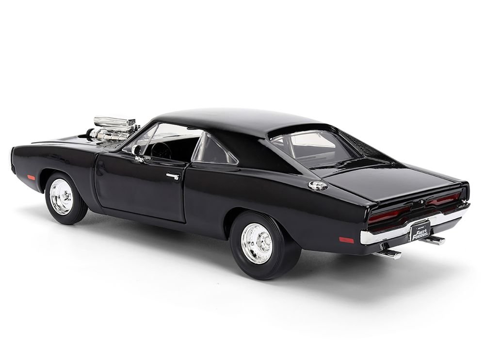 Dom's 1970 Dodge Charger R/T Black "F9" (2021) Movie "Fast & Furious" Series 1/24 Diecast Model Car by Jada view 4