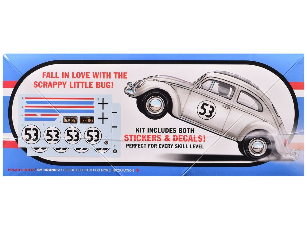 Skill 2 Model Kit Volkswagen Beetle Herbie "The Love Bug" (1969) Movie 1/25 Scale Model by Polar Lights view 3