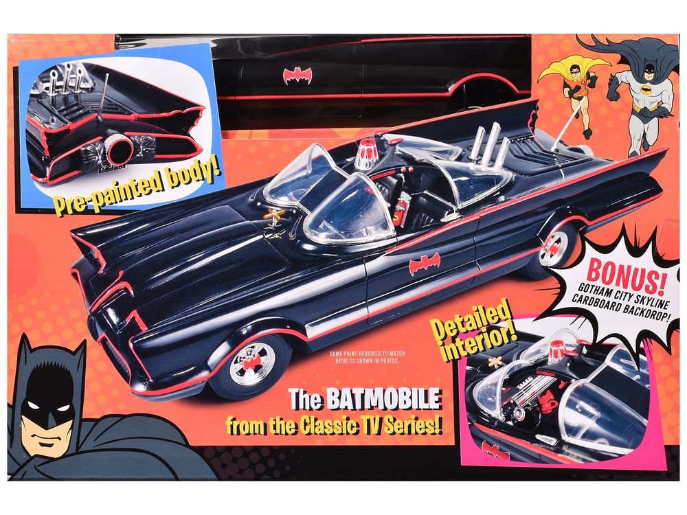 Skill 2 Model Kit Batmobile "Batman" (1966-1968) TV Series 1/25 Scale Model by Polar Lights view 4