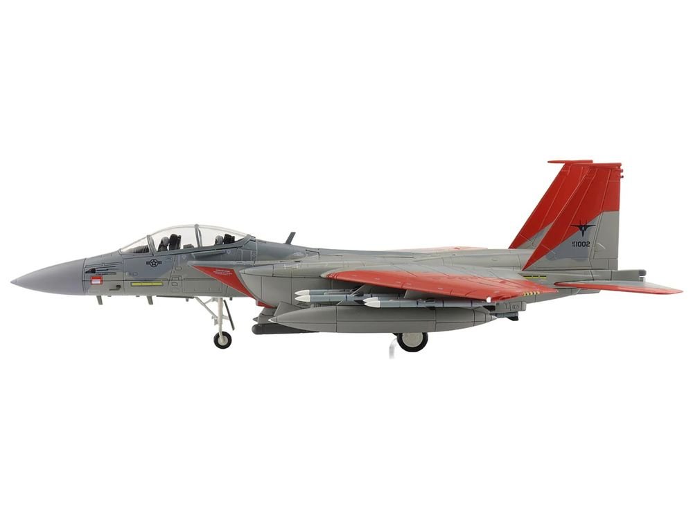 Boeing F-15SA (Saudi Advanced) Eagle Fighter Aircraft "12-1002 USAF Test Markings" (2018) Saudi Royal Air Force "Air Power Series" 1/72 Diecast Model by Hobby Master view 2