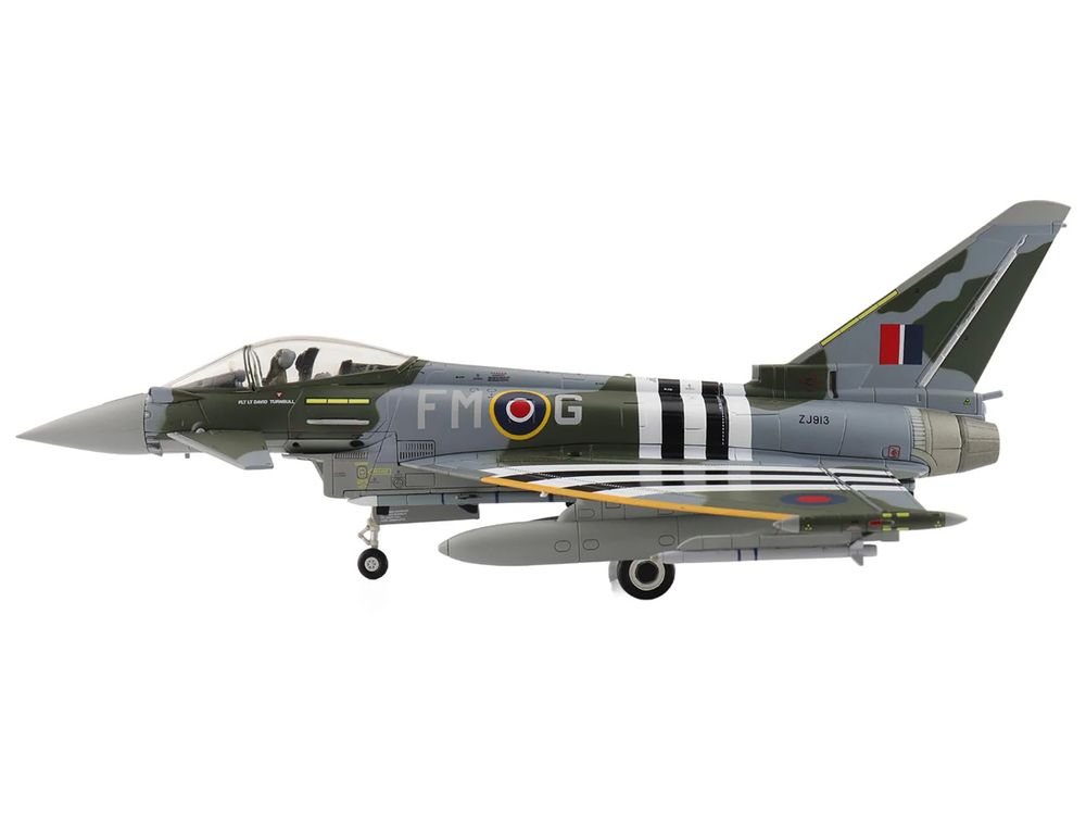 Eurofighter Typhoon FGR4 Fighter Aircraft "ZJ913 FM-G" (2024) British Royal Air Force "Air Power Series" 1/72 Diecast Model by Hobby Master view 2