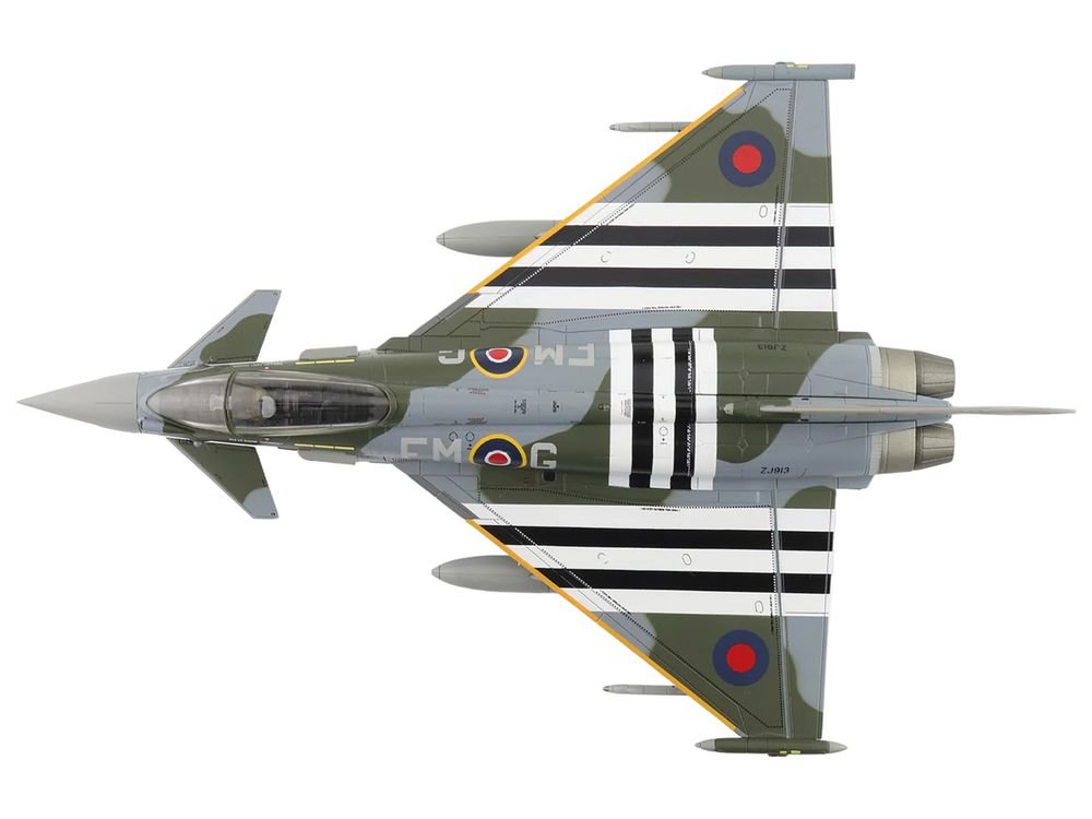 Eurofighter Typhoon FGR4 Fighter Aircraft "ZJ913 FM-G" (2024) British Royal Air Force "Air Power Series" 1/72 Diecast Model by Hobby Master view 4