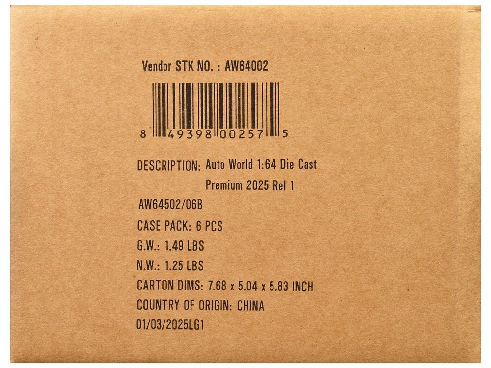 Auto World Premium 2025 Release 1 Set B of 6 pieces 1/64 Diecast Model Cars by Auto World view 3
