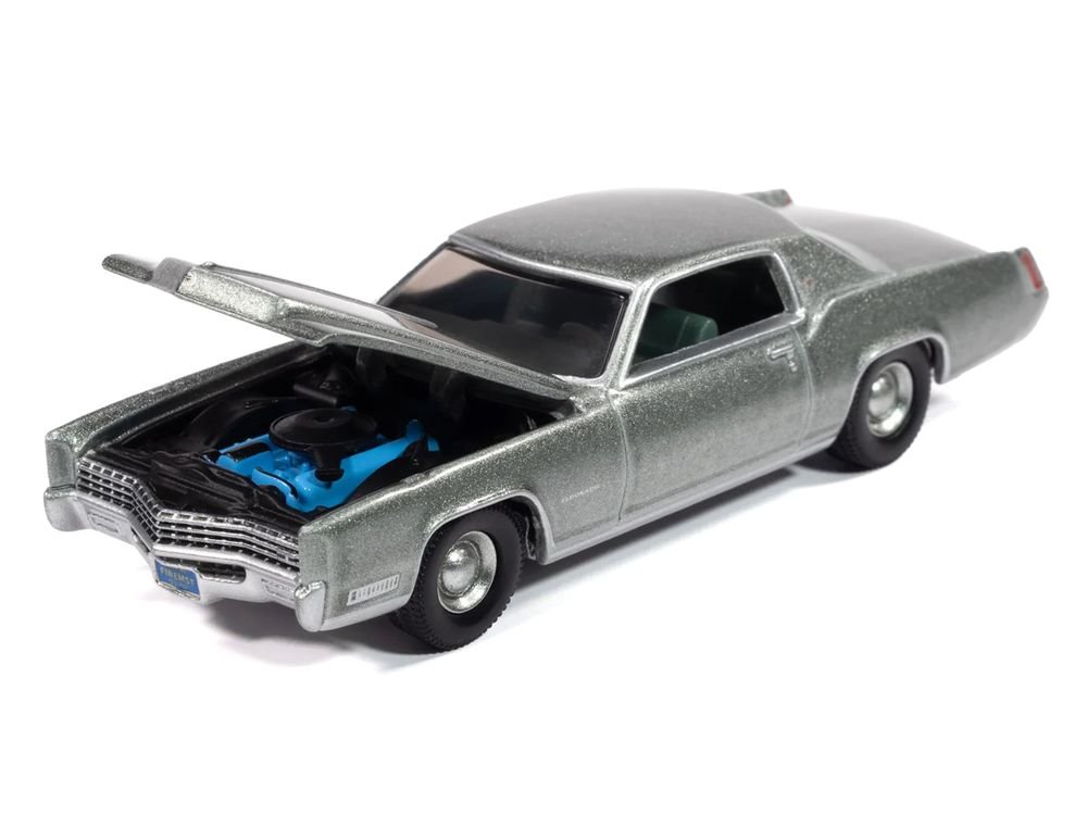 1967 Cadillac Eldorado Crystal Firemist Metallic with Green Interior "Luxury Cruisers" Series 1/64 Diecast Model Car by Auto World view 3