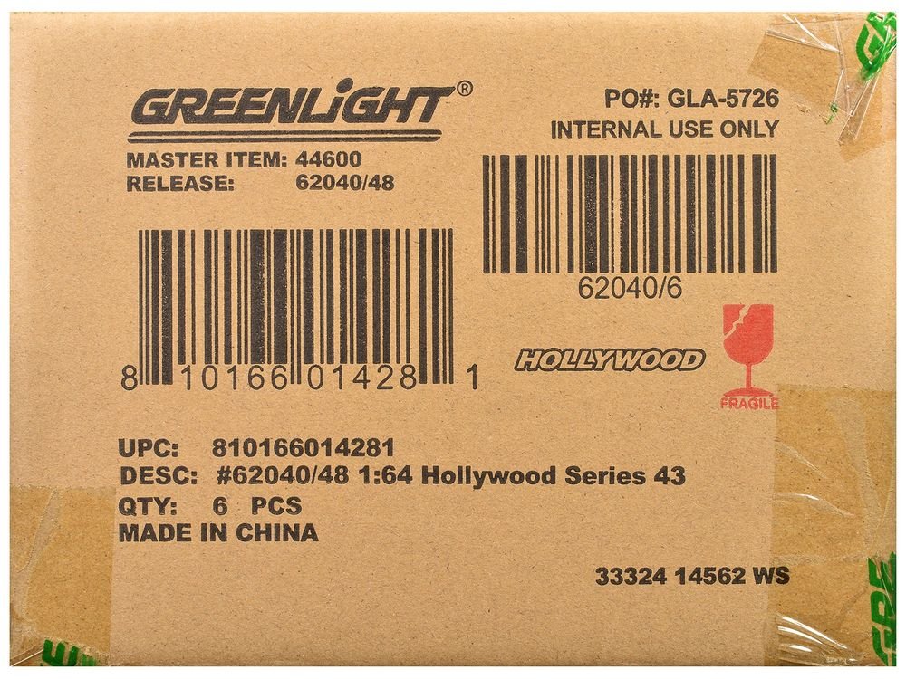 "Hollywood Series" Set of 6 pieces Release 43 1/64 Diecast Model Cars by Greenlight view 2