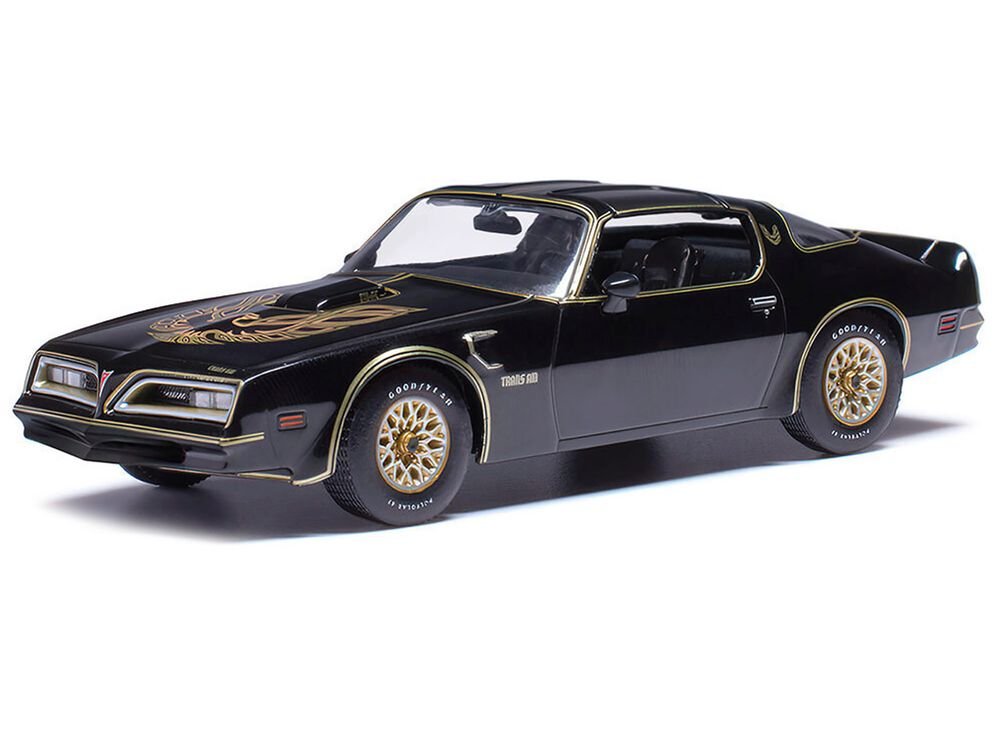 1977 Pontiac Trans Am Starlight Black with Hood Graphics 1/43 Diecast Model by IXO Models view 2