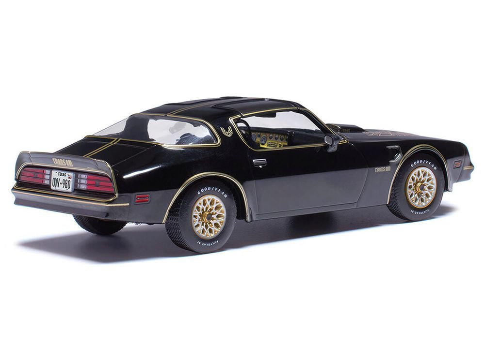 1977 Pontiac Trans Am Starlight Black with Hood Graphics 1/43 Diecast Model by IXO Models view 3