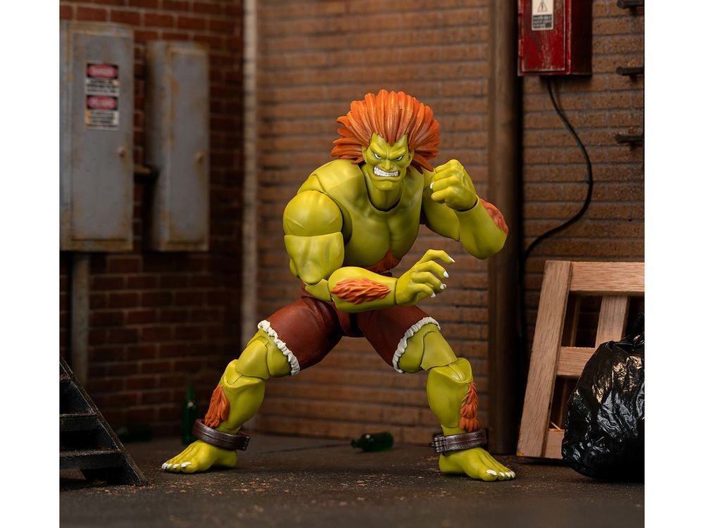 Blanka 7.5" Moveable Figure with Accessories and Alternate Head and Hands "Ultra Street Fighter II: The Final Challengers" (2017) Video Game Model by Jada view 4