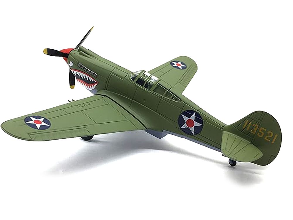 Curtiss P-40E Warhawk Fighter Aircraft "China-Burma-India Theater" (1942) United States Army Air Forces 1/72 Diecast Model Airplane view 2