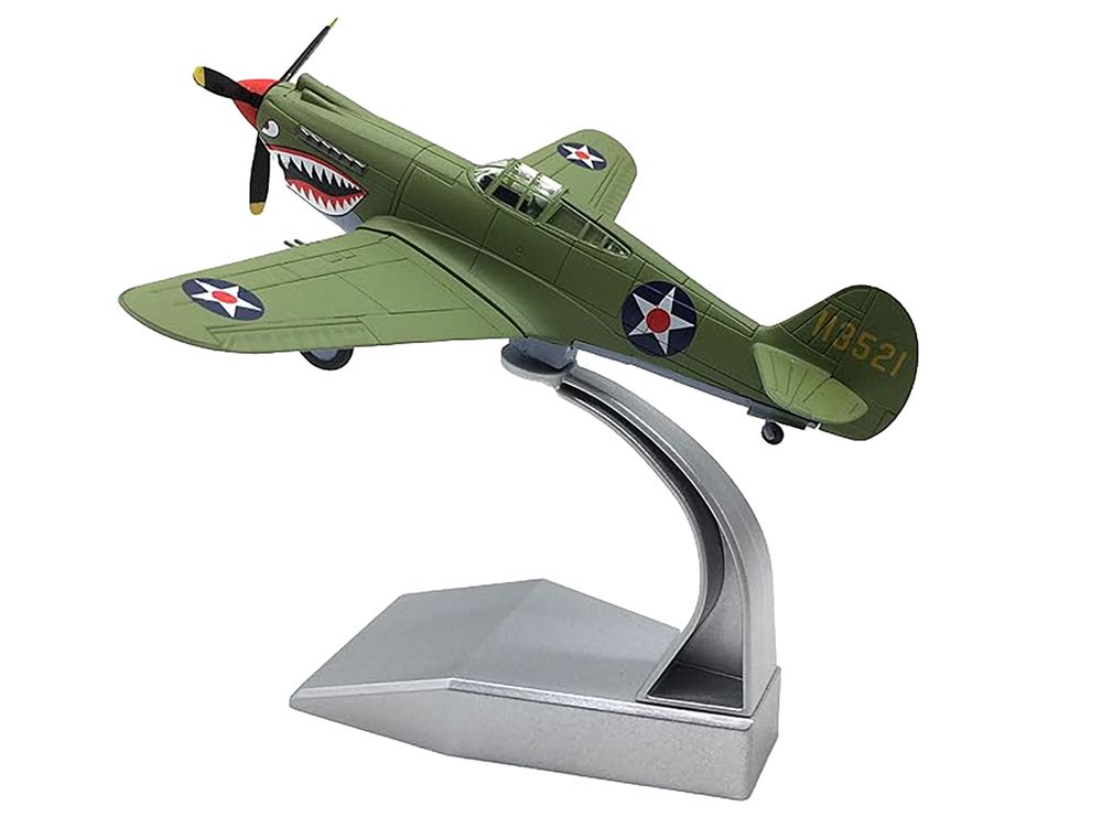 Curtiss P-40E Warhawk Fighter Aircraft "China-Burma-India Theater" (1942) United States Army Air Forces 1/72 Diecast Model Airplane view 3