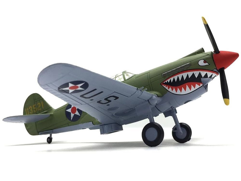 Curtiss P-40E Warhawk Fighter Aircraft "China-Burma-India Theater" (1942) United States Army Air Forces 1/72 Diecast Model Airplane view 5