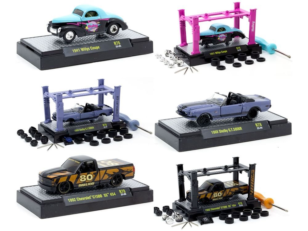 Model Kit 3 piece Car Set Release 78 Limited Edition to 9600 pieces Worldwide 1/64 Diecast Model Cars by M2 Machines view 2